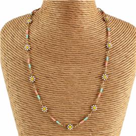 Fashion Daisy Flower Bead Necklace