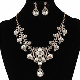 Crystal Stone Necklace Set