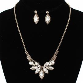 Rhinestones Crystal Necklace Set