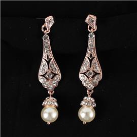 Pearl Crystal Chandelier Earring