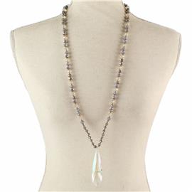 Long Crystal Beads Necklace