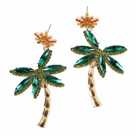 Crystal Palm Tree Earring