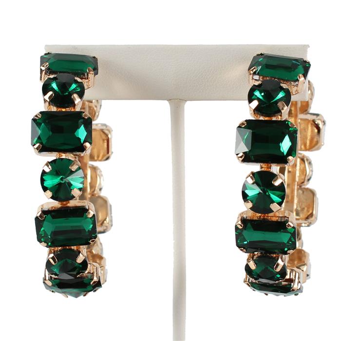 Crystal Hoop Earring - DDFLimport.com (Wholesale Fashion Jewelry)