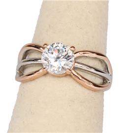 Size 6 Two Tone Round Ribbon Ring
