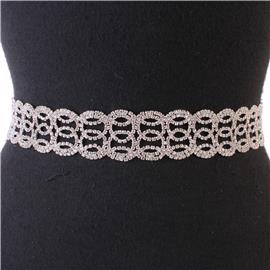 Rhinestones Round Knot Belt