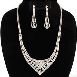 Rhinestone Necklace Set