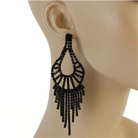 Rhinestones Long Earring