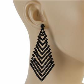 Rhinestones Geometric Shape Earring