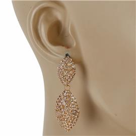 Rhinestones Casting Dangling Earring