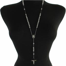 Stainless Steel Beads Rosary Necklace