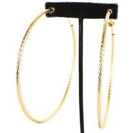 ""1.00" Metal Hammered Clip-On Hoop Earring "