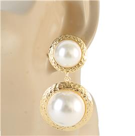 Fashion Clip- On Pearl Dangling Earring