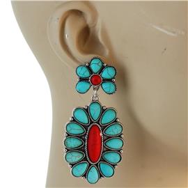 Turquoise Flower Earring