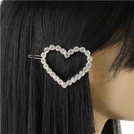 Rhinestone Heart Hair Pin