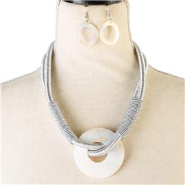 Fashion Cord Round Necklace Set