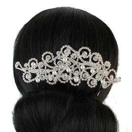 Rhinestone With Pearl Wedding Hair Comb