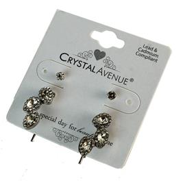 Crystal Teardrops Crawler Earring
