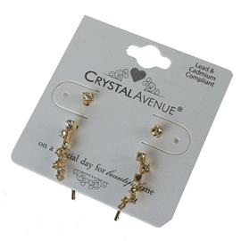Crystal Crawler Bar Earring