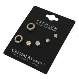 CZ Round 3 Pairs Earring