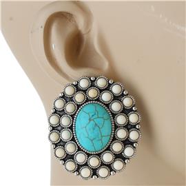 Turquoise Oval Earring