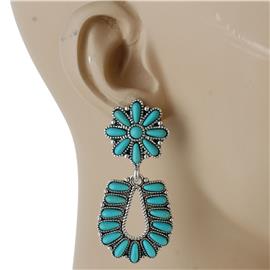 Turquoise Flower Earring