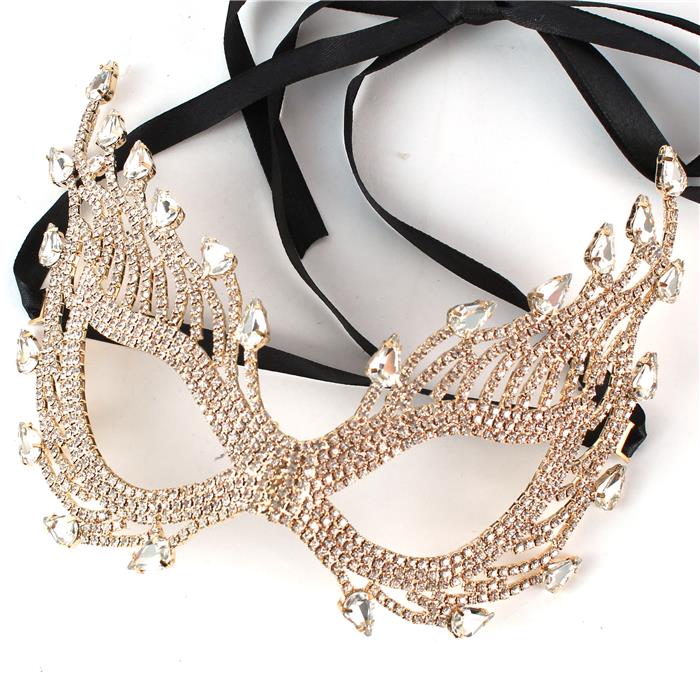 Rhinestone Tear Drop Fringed Mask - Ddflimport.com (wholesale Fashion 