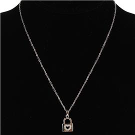 Stainless Steel Locker Necklace