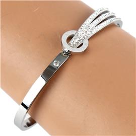 Stainless Steel Cz Bangle
