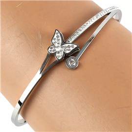Stainless Steel Butterfly Bangle