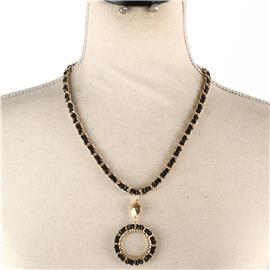 Chain Circle Necklace Set