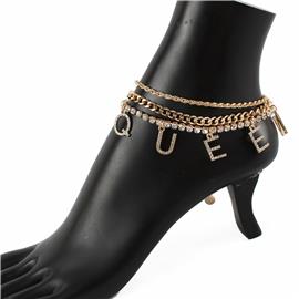 Queen  Multy Layered Anklet