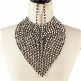 Metal Chunky Choker Set