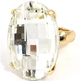 Crystal Chunky Over Shape Stretch Ring