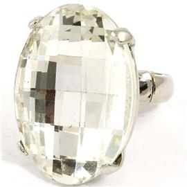 Crystal Chunky Over Shape Stretch Ring