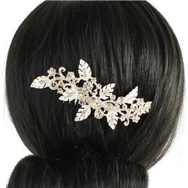 Metal Leaves Hair Comb