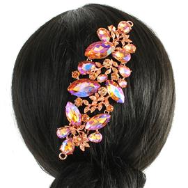 Crystal Leaves Hair-Comb