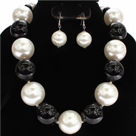 40MM Pearl Necklace Set