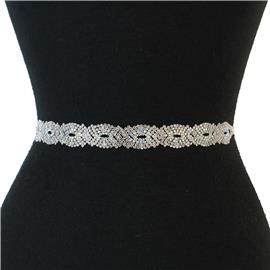 Rhinestone Swirl Bridal Belt