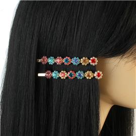 Crystal Flower 2 Pcs Hair Pin