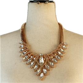Fashion Metal Crystal Necklace Set