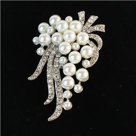 Pearl Stone Vinedrop Brooch