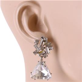 Crystal Dangling Triangle Earring