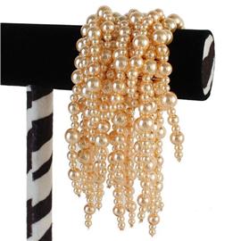 Pearls Fringed Chunky Bracelet