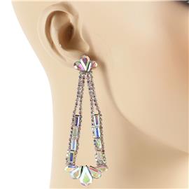 Stones Triangle Earring