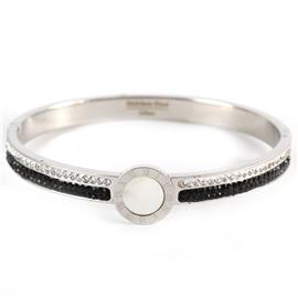 Stainless Steel Cz Round Bangle