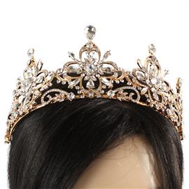 Crystal Flower Crown Tiara