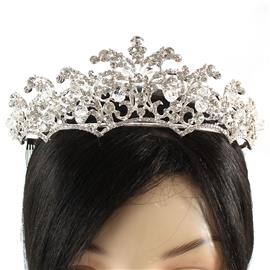 Crystal Bead Crown Tiara