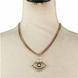 Evil Eye Necklace Set
