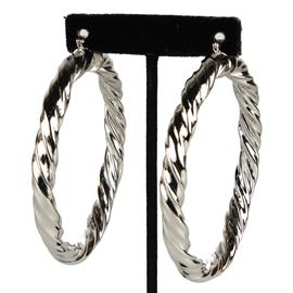 Metal Thick -Twist Hoop Earring