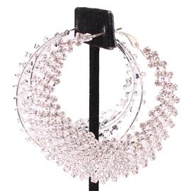 Rhinestones Hoop Earring